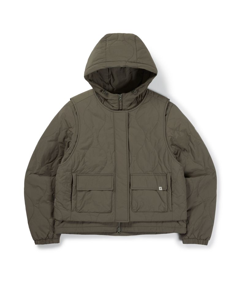 경량 타슬란 여성 2IN1 씬클라우드 자켓 (S26WWLPJ45) Tan Gray