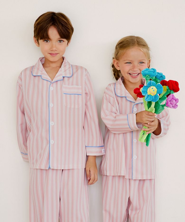 실크핏 달리아 긴팔 키즈 잠옷 세트