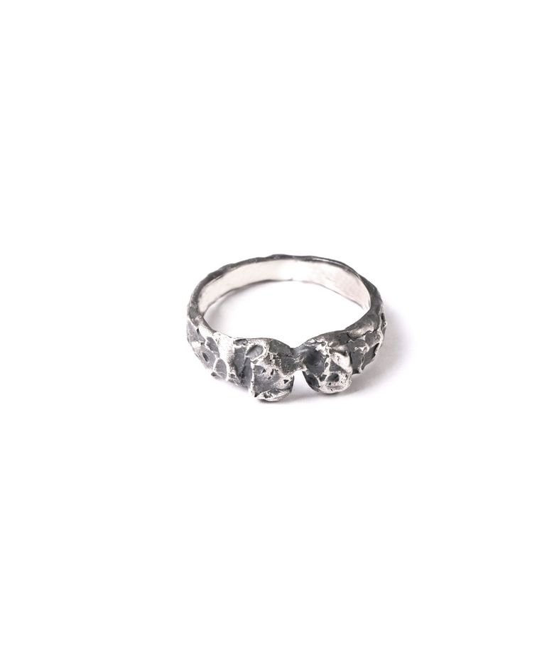 [925 silver] iron lung ring