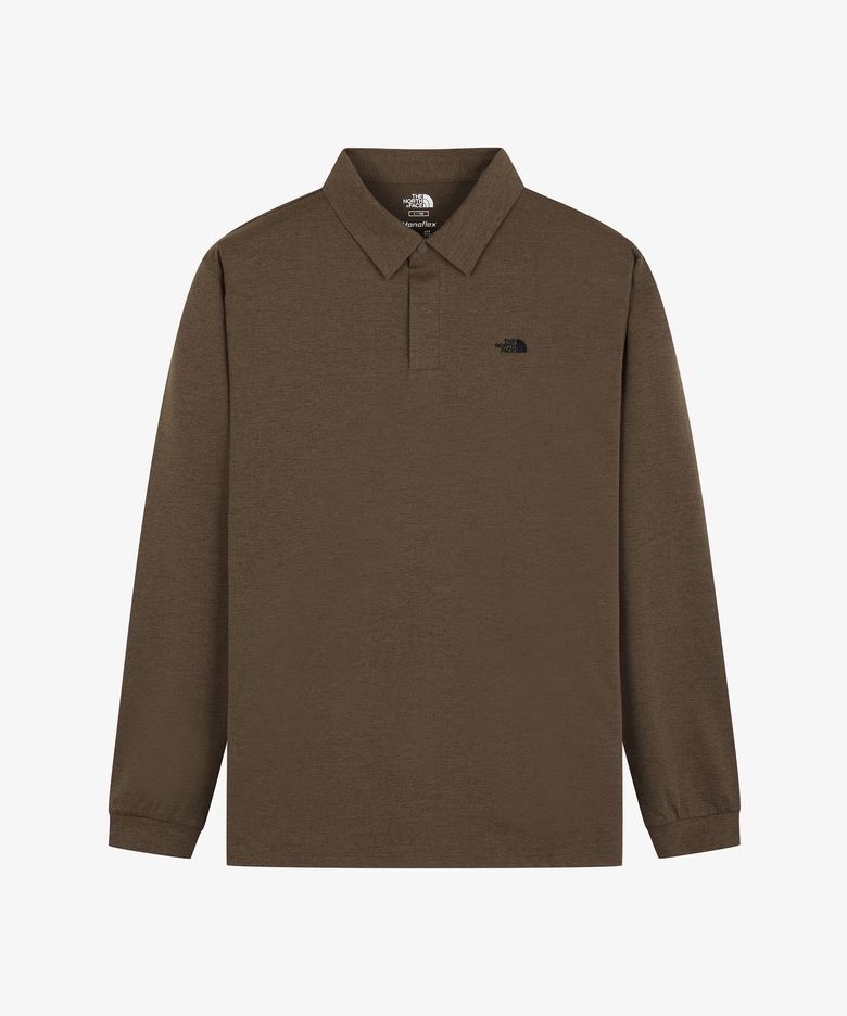 NT7QS55L 이지데이 긴팔 폴로 티셔츠 DARK BROWN