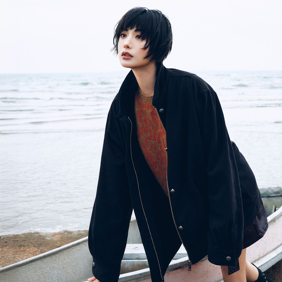 이비엠(EBM) 코듀로이 카라 데님 재킷 EMQ9DOT020