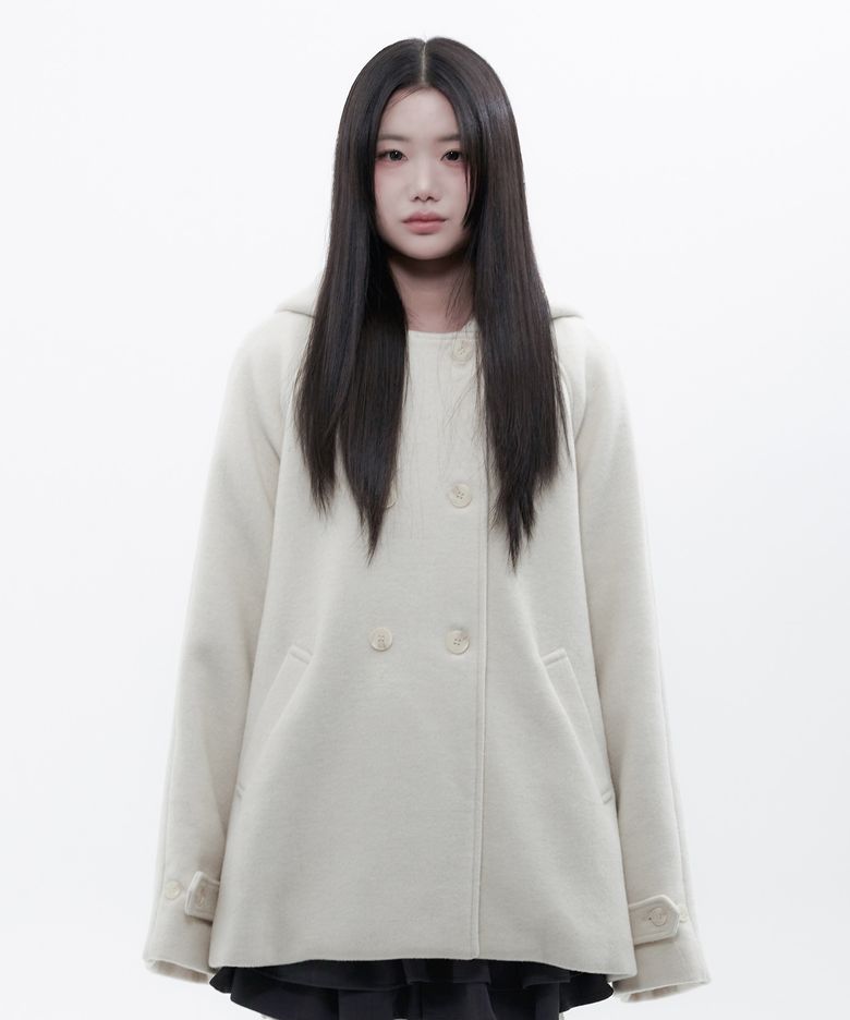Hooded Half Coat (Ivory)_ALKAS01533