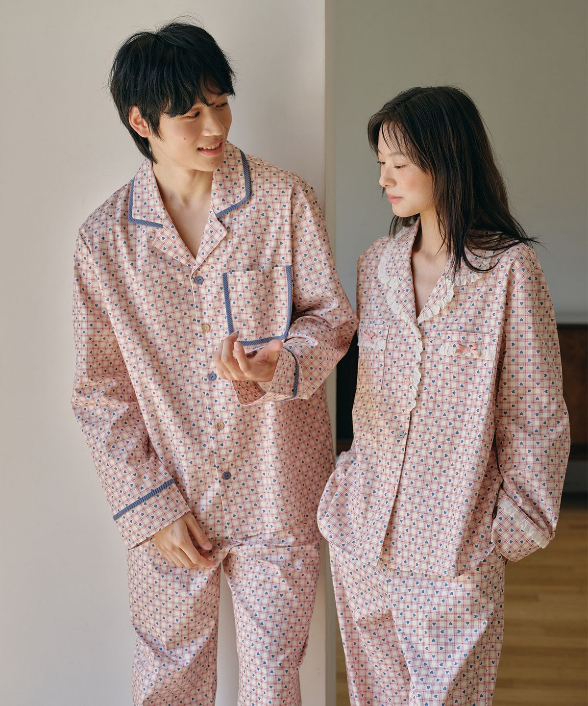 울랄라파자마(ULLALA PAJAMAS) 니니 긴팔 남성페어 베이지 (30수)
