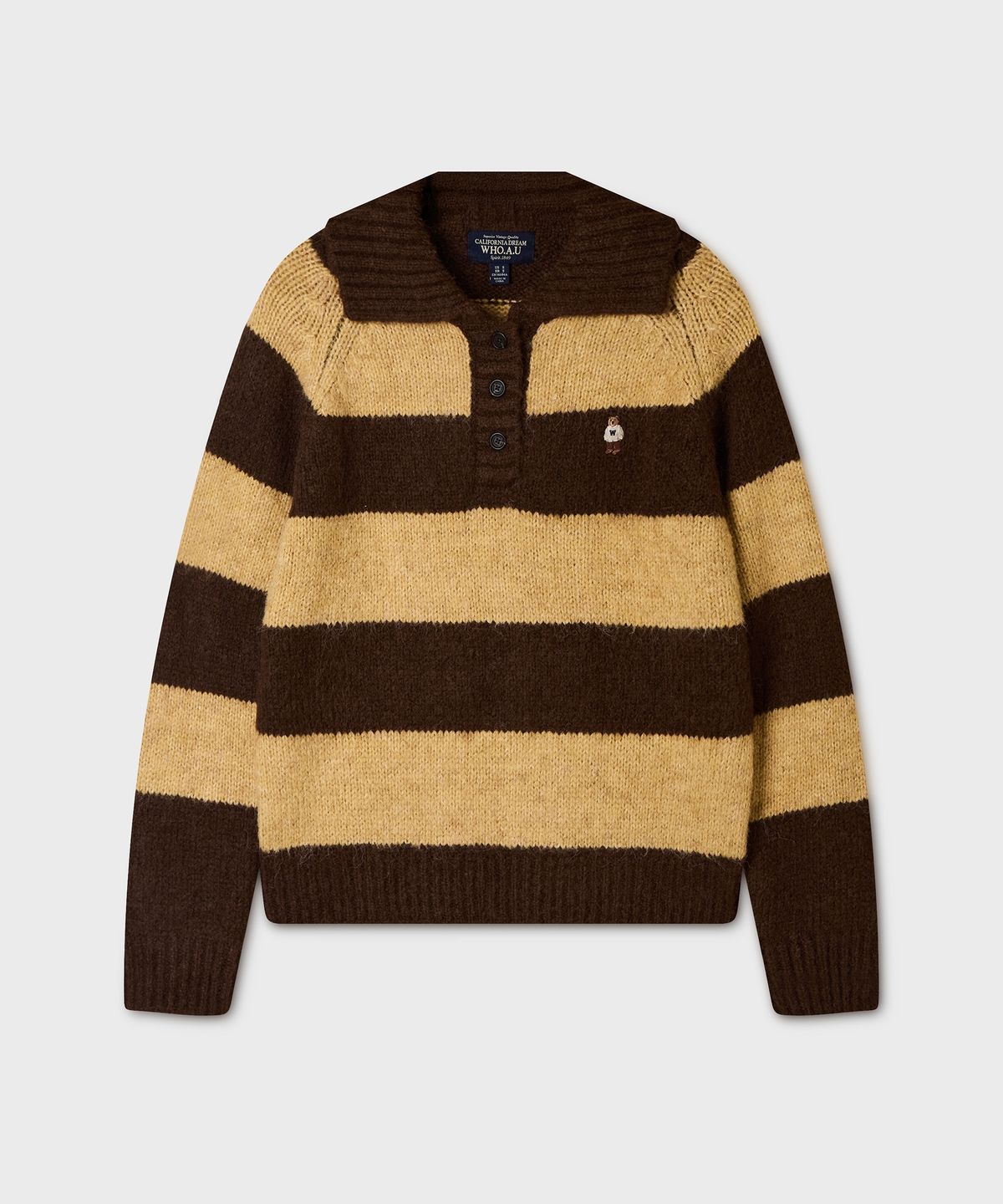 후아유(WHO.A.U) Steve Bokasi Button Collar Pullover / WHKAG4T22F