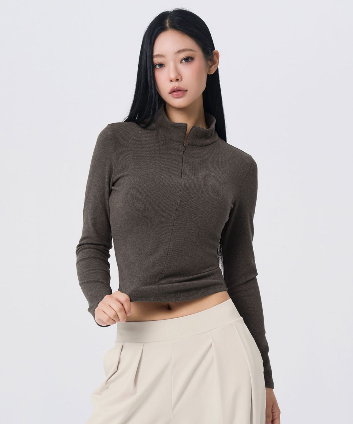 젝시믹스(XEXYMIX) 웜 스무드 하프집업 롱슬리브 XFL4TU1120