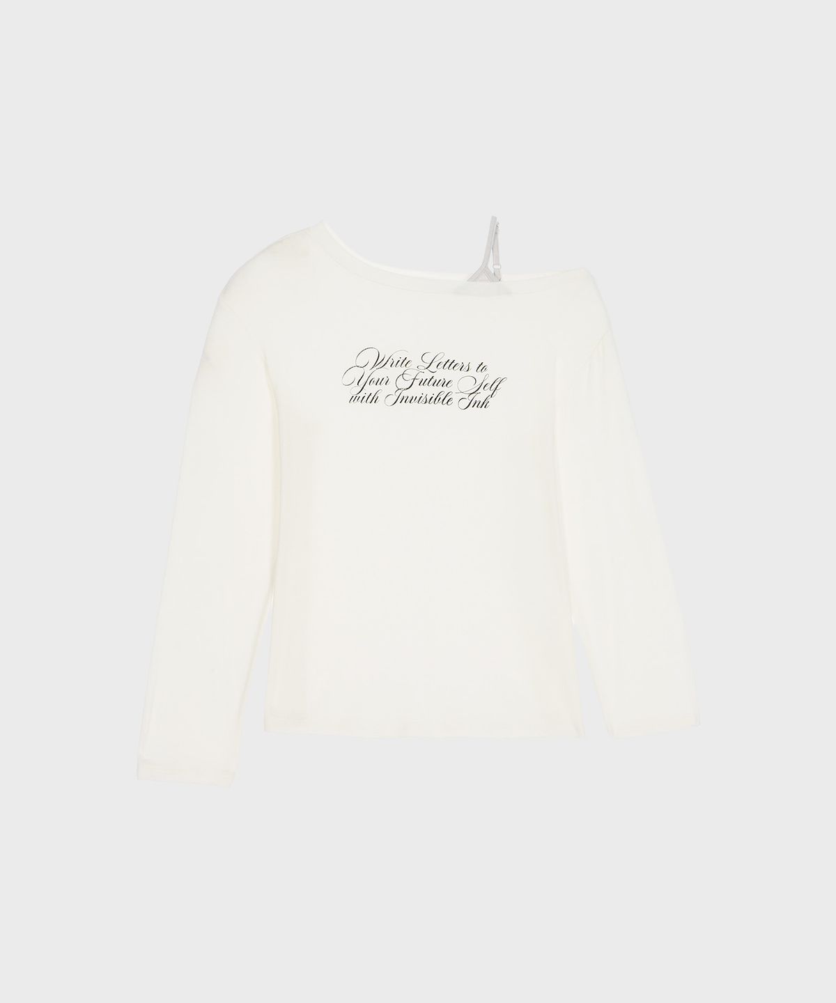 알키알카(ALKI ALKA) Cami Layered Lettering Tee (Ivory)_ALKAS01555