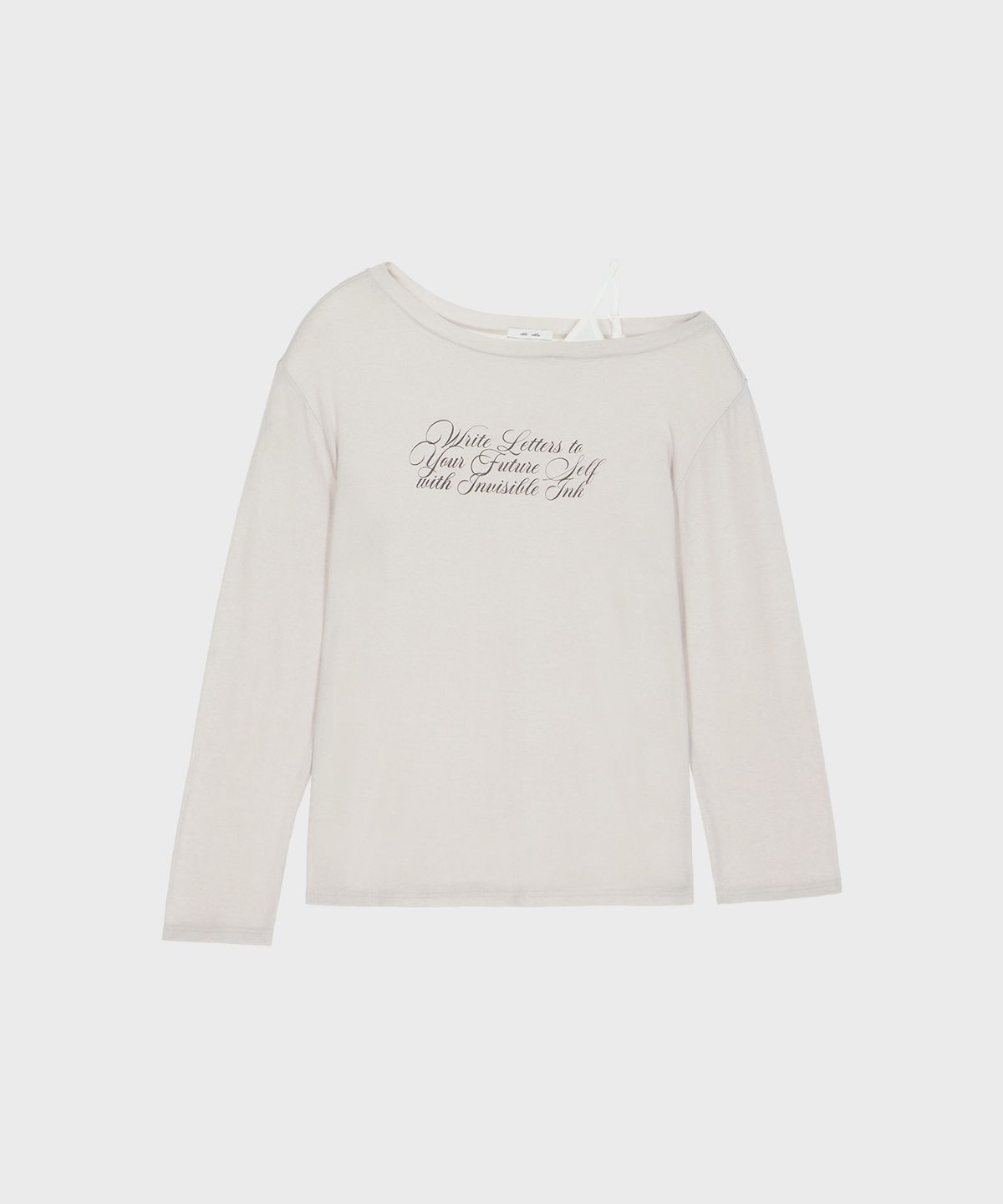 알키알카(ALKI ALKA) Cami Layered Lettering Tee (Light Gray)_ALKAS01558