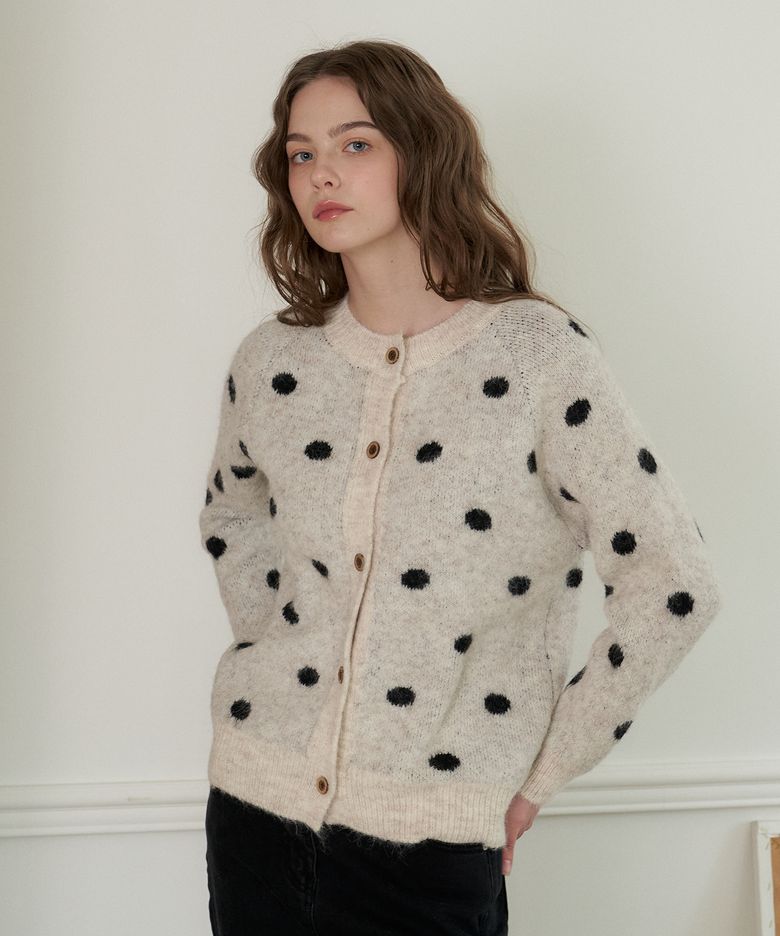 Soft Dot KNIT Cardigan- IV