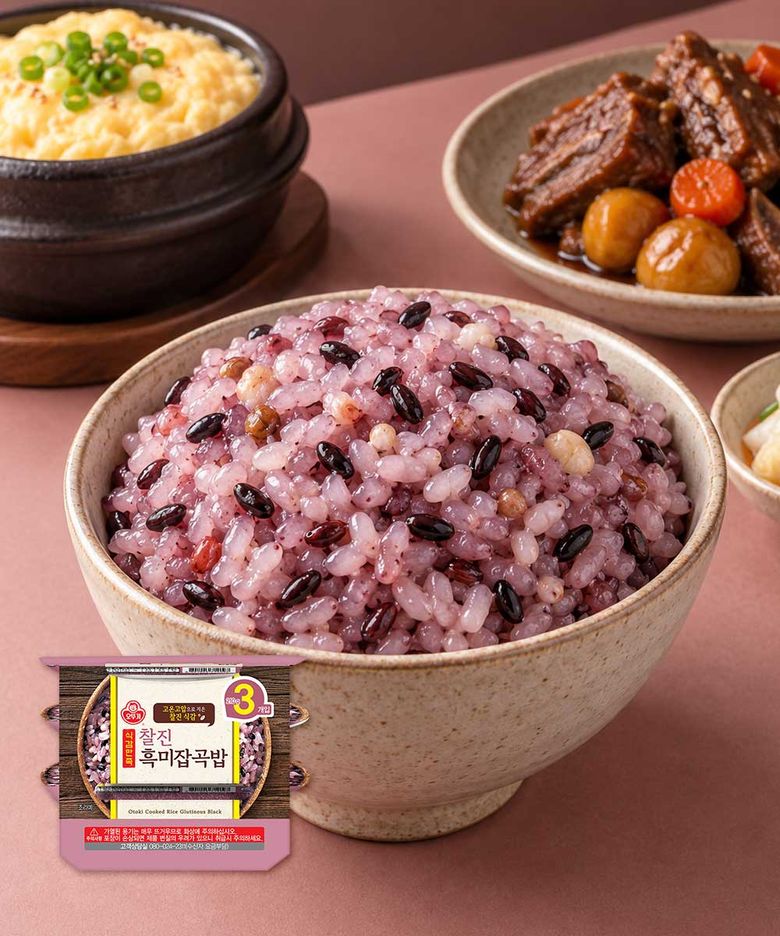 오뚜기밥 식감만족 찰진 흑미 잡곡밥 (210g 3개입) 6개