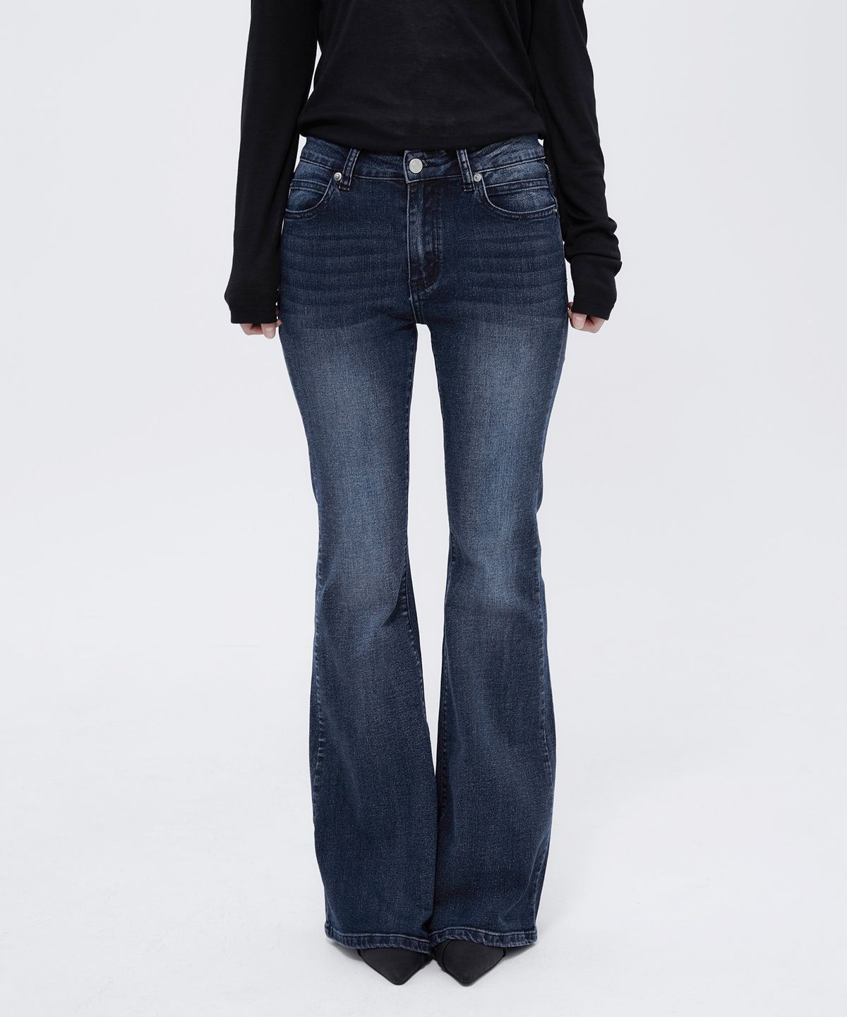 알키알카(ALKI ALKA) Washed Bootcut Denim Pants (Dark Blue)_ALKAS01525