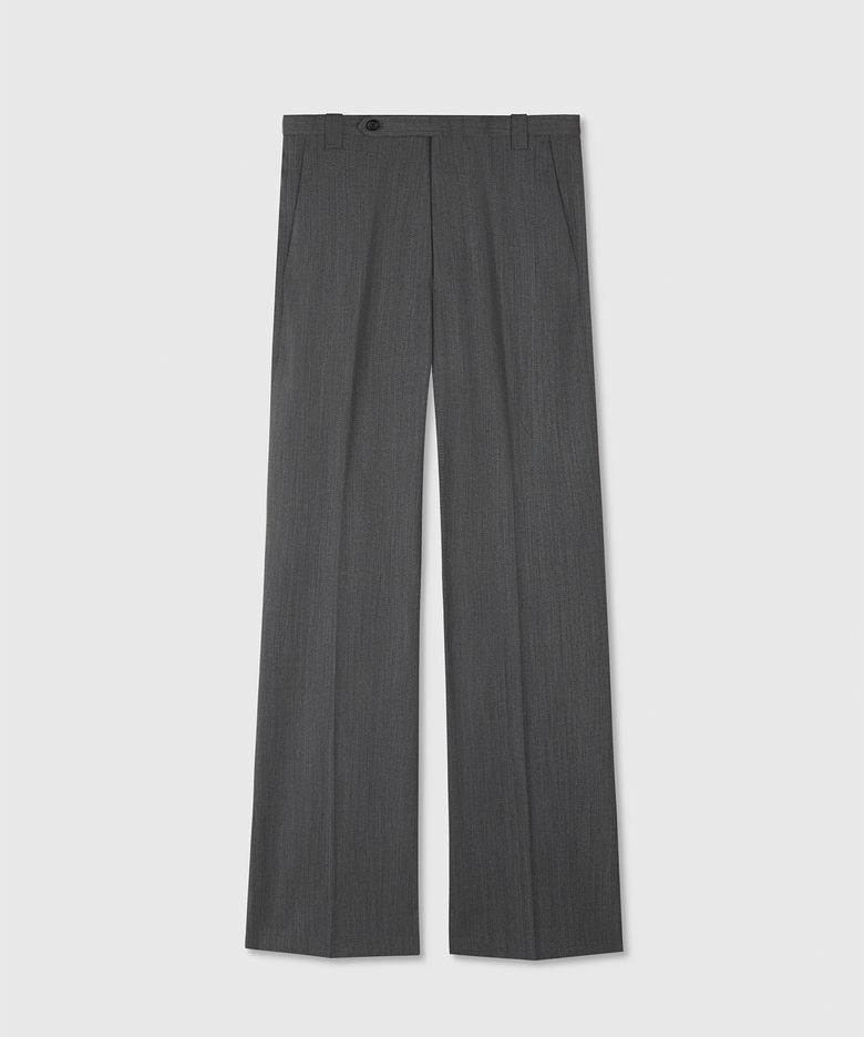FONTA WOOL DRESS TROUSERS CONCRETE