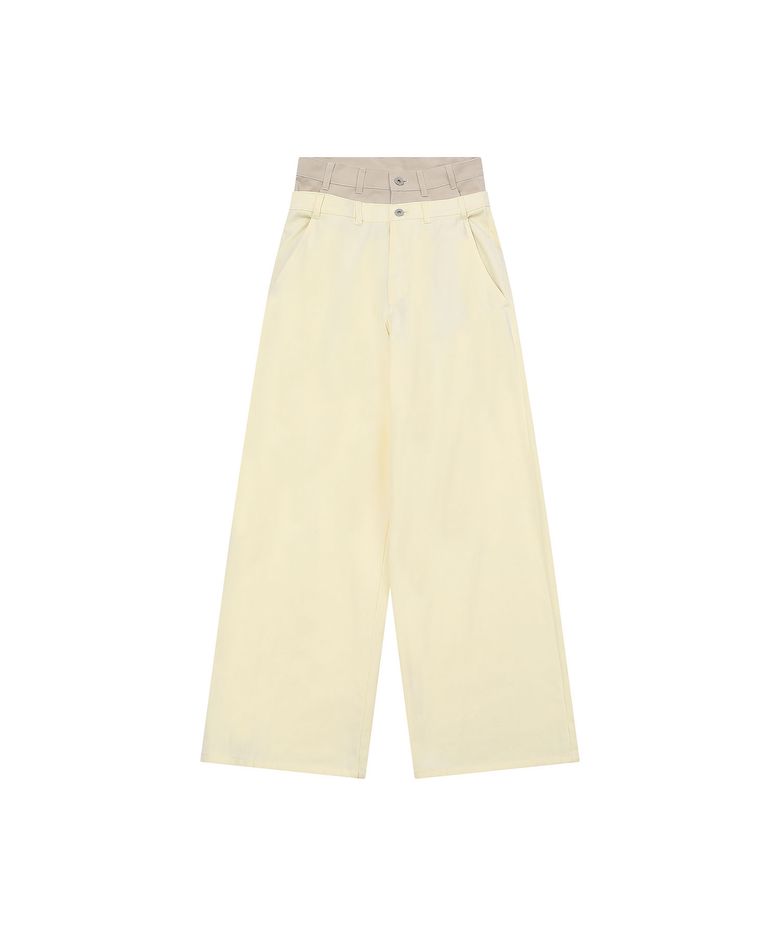 SWITCH SKIRT PANTS KHAKI BEIGE&YELLOW