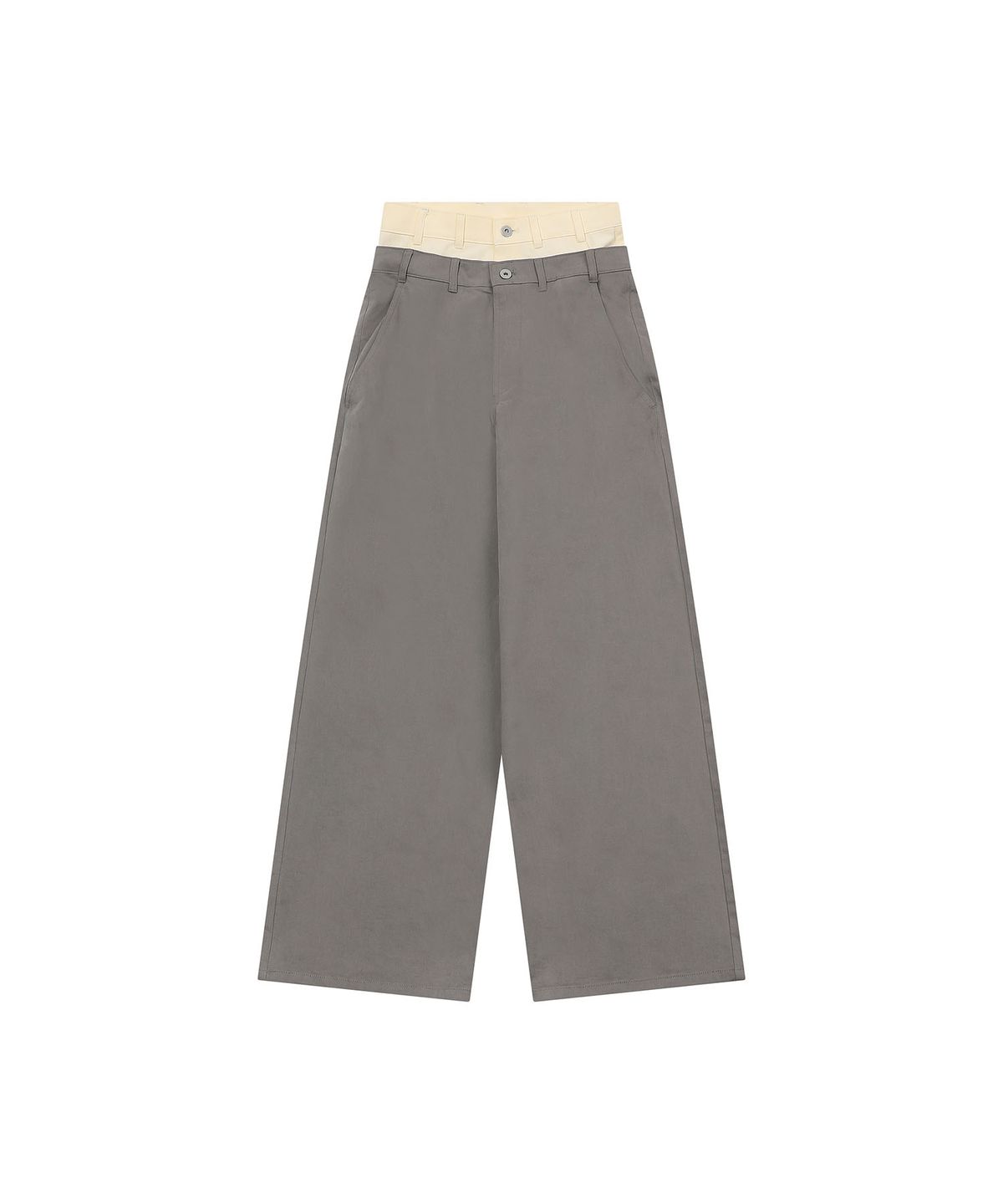구미코(9UMIKO) SWITCH SKIRT PANTS YELLOW&CHARCOAL