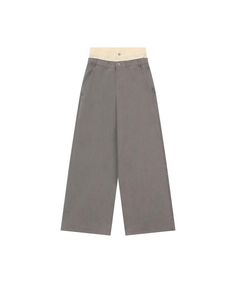 SWITCH SKIRT PANTS YELLOW&CHARCOAL