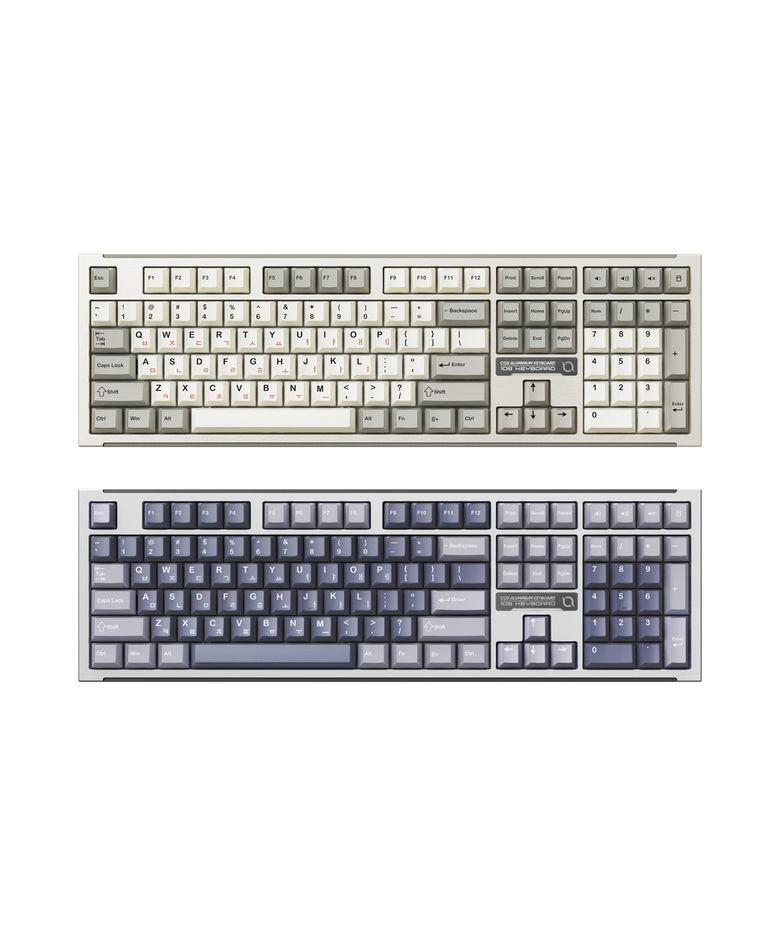 CF108 알루미늄 3MODE 유무선 기계식 키보드 VIA 반투명 젤리 타입 키캡 뉴타입 스위치