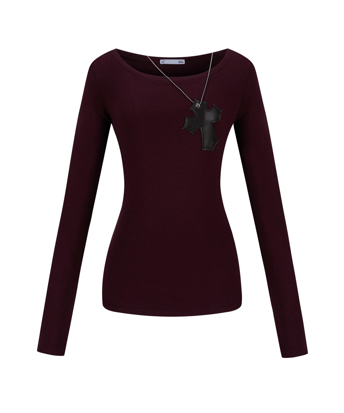 일리오(ILLIO) Wine New cross necklace top