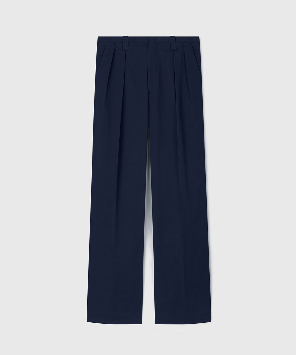 타일레(TAILLE) KILT TAILORED COTTON TROUSERS BLUE NAVY