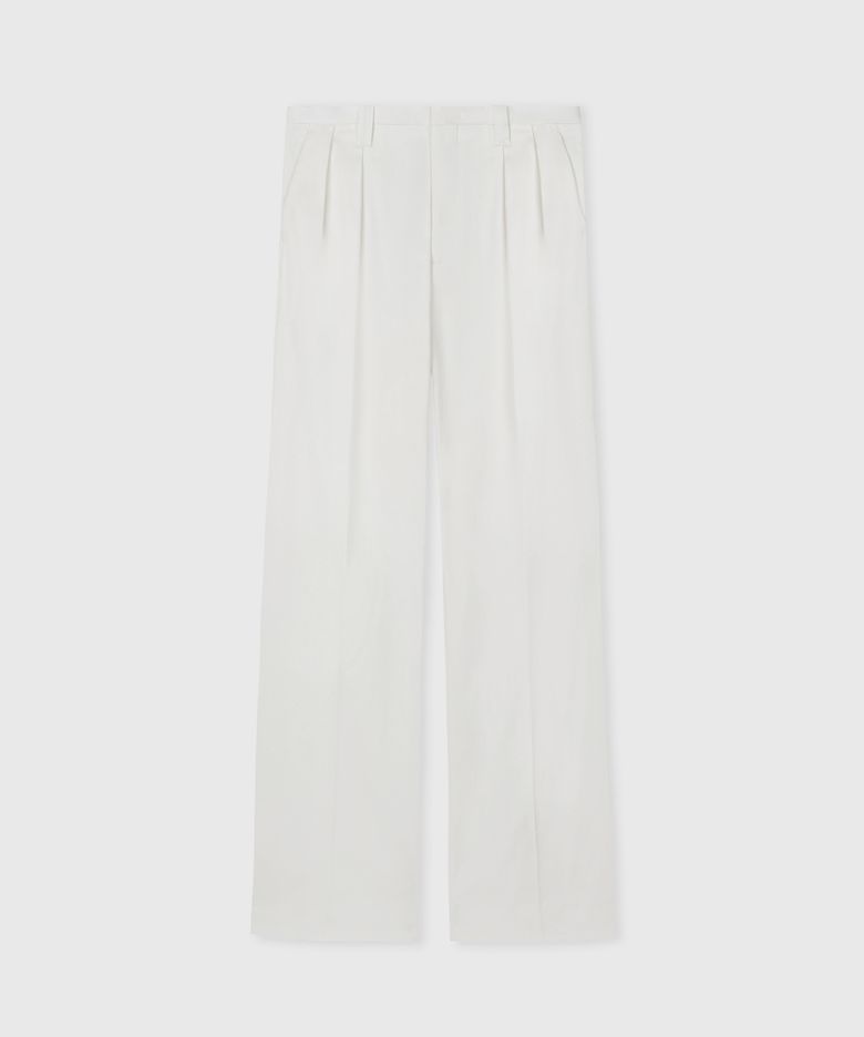 KILT TAILORED COTTON TROUSERS SAIL WHITE