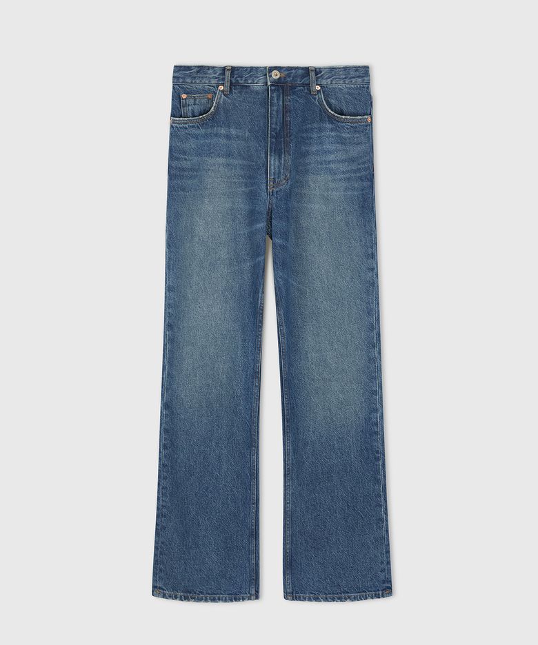 RIVAGE WASH BOOTCUT DENIM PANTS BAY BLUE