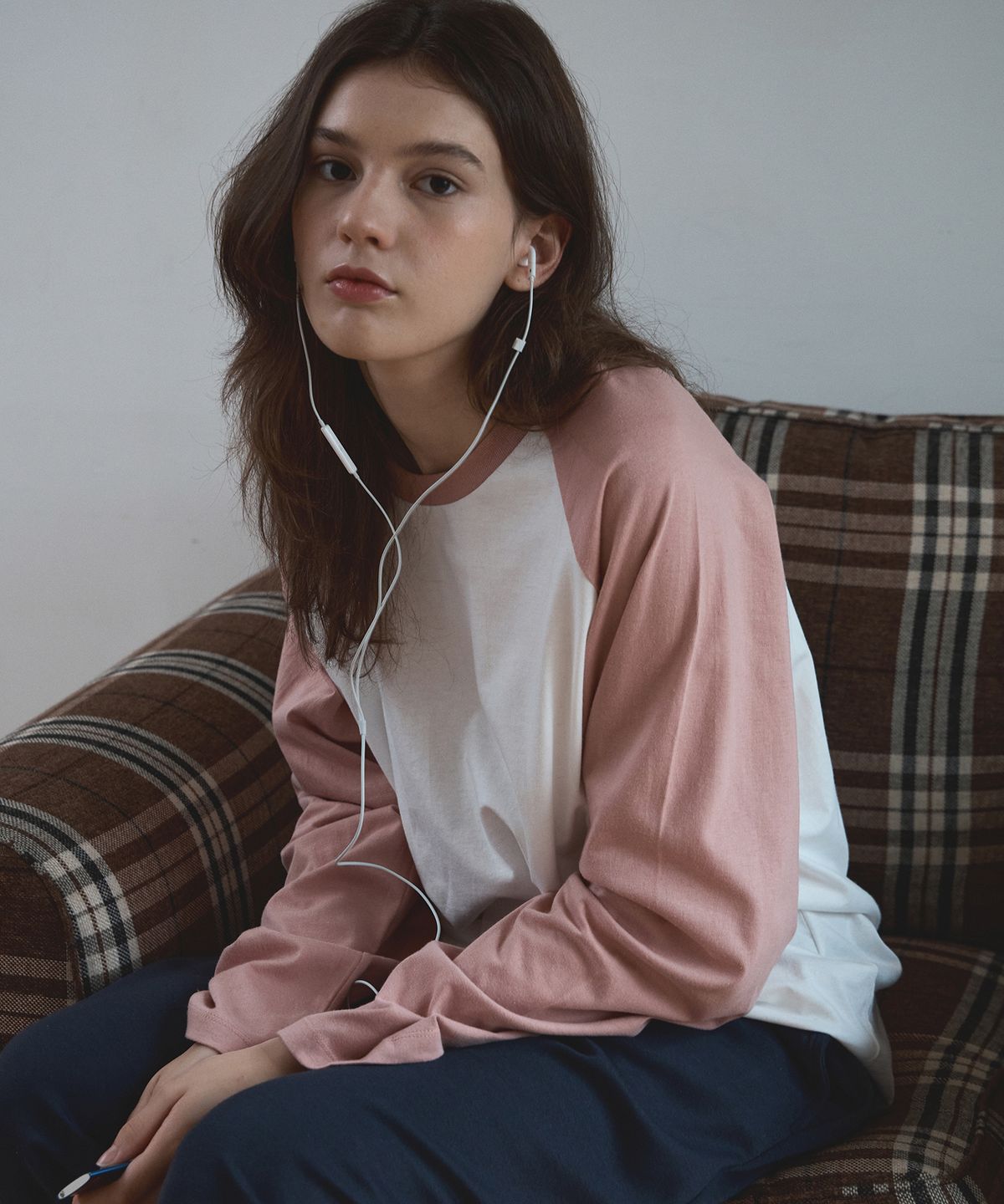 바니쉬먼트(VANISHMENT) Color raglan cotton long tee (5color)