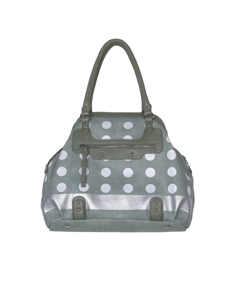 DOT PRINTED STUD SHOULDER BAG (MINT)
