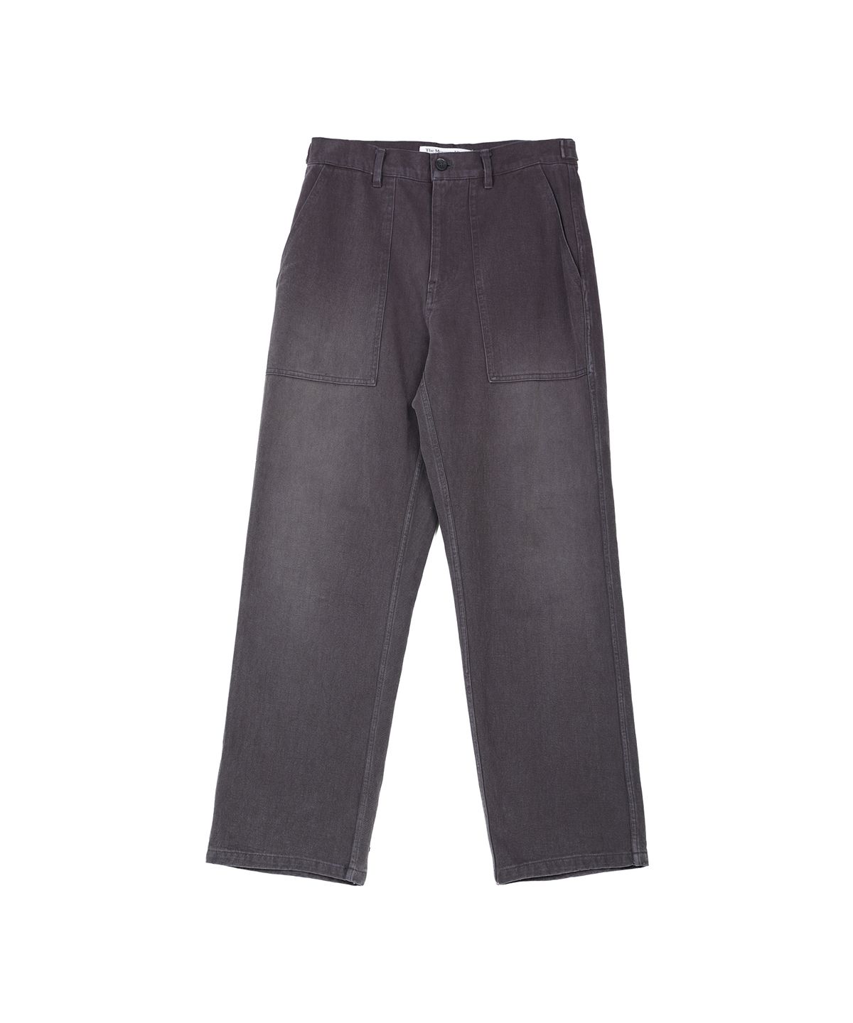 더뮤지엄비지터(THEMUSEUMVISITOR) STUD WASHED WIDE PANTS (CHARCOAL)
