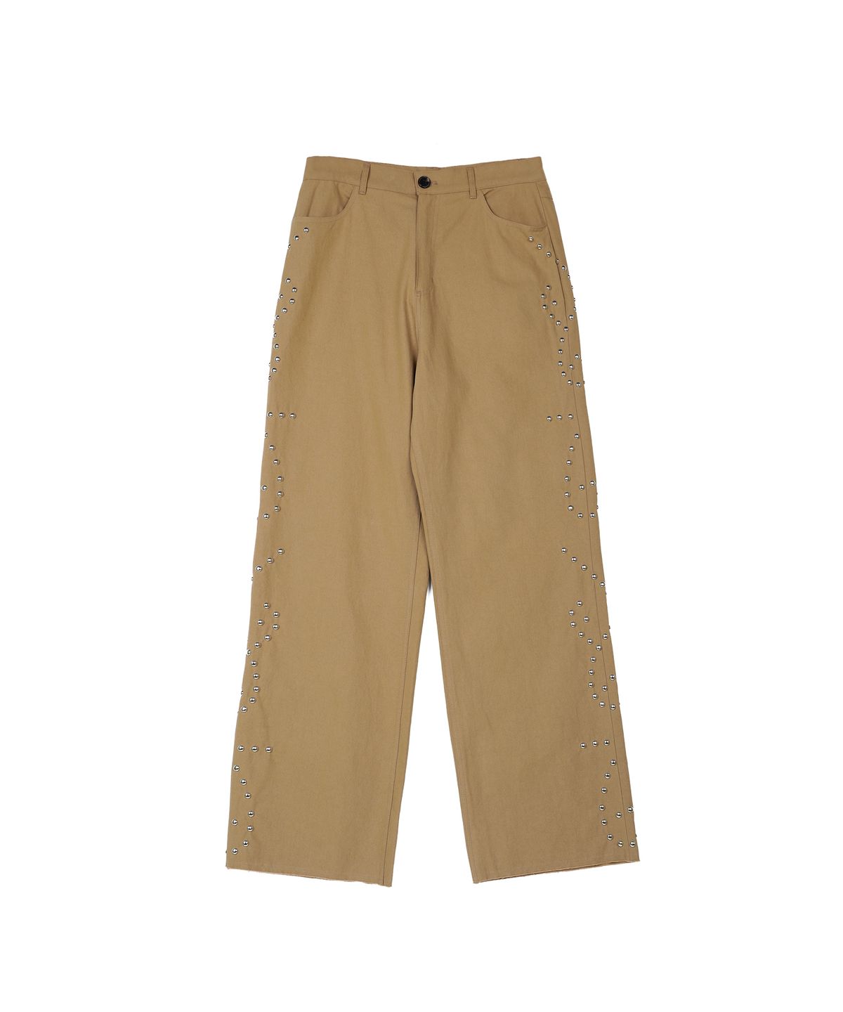 더뮤지엄비지터(THEMUSEUMVISITOR) STUDDED COTTON PANTS (BEIGE)