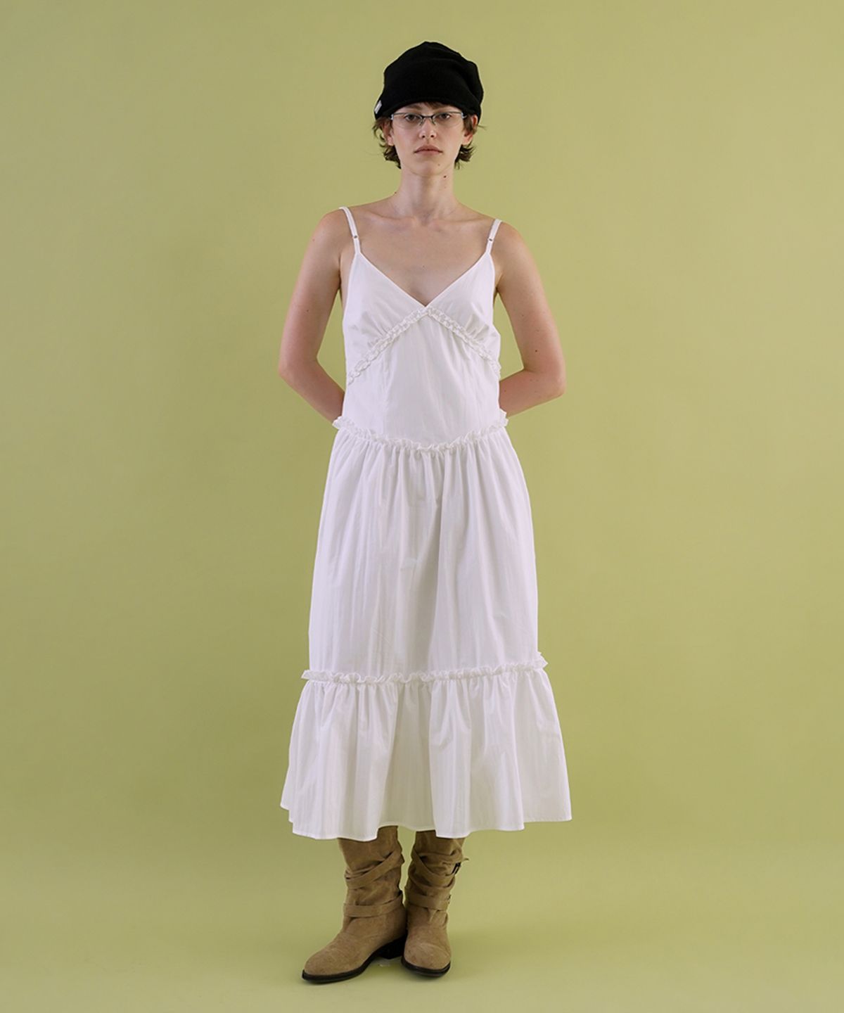 위드아웃썸머(WITHOUTSUMMER) 실리 프릴 원피스_아이보리