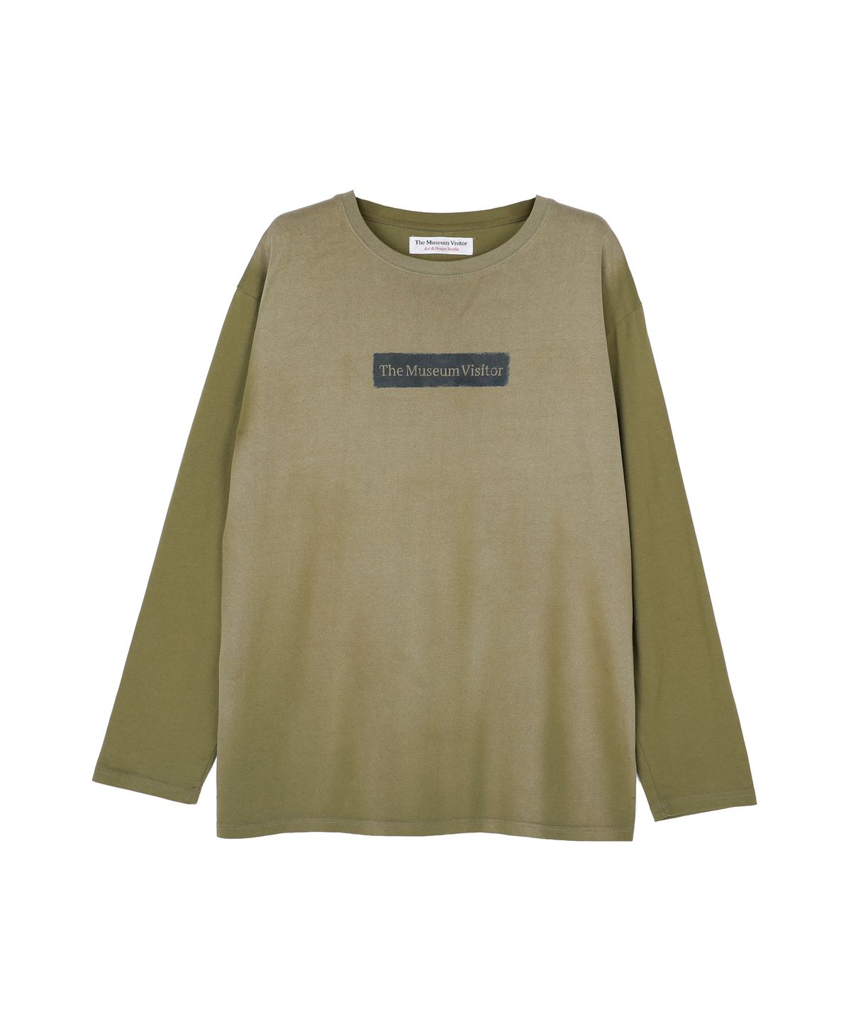 더뮤지엄비지터(THEMUSEUMVISITOR) DISTRESSED WASHED LONG SLEEVE (KHAKI)
