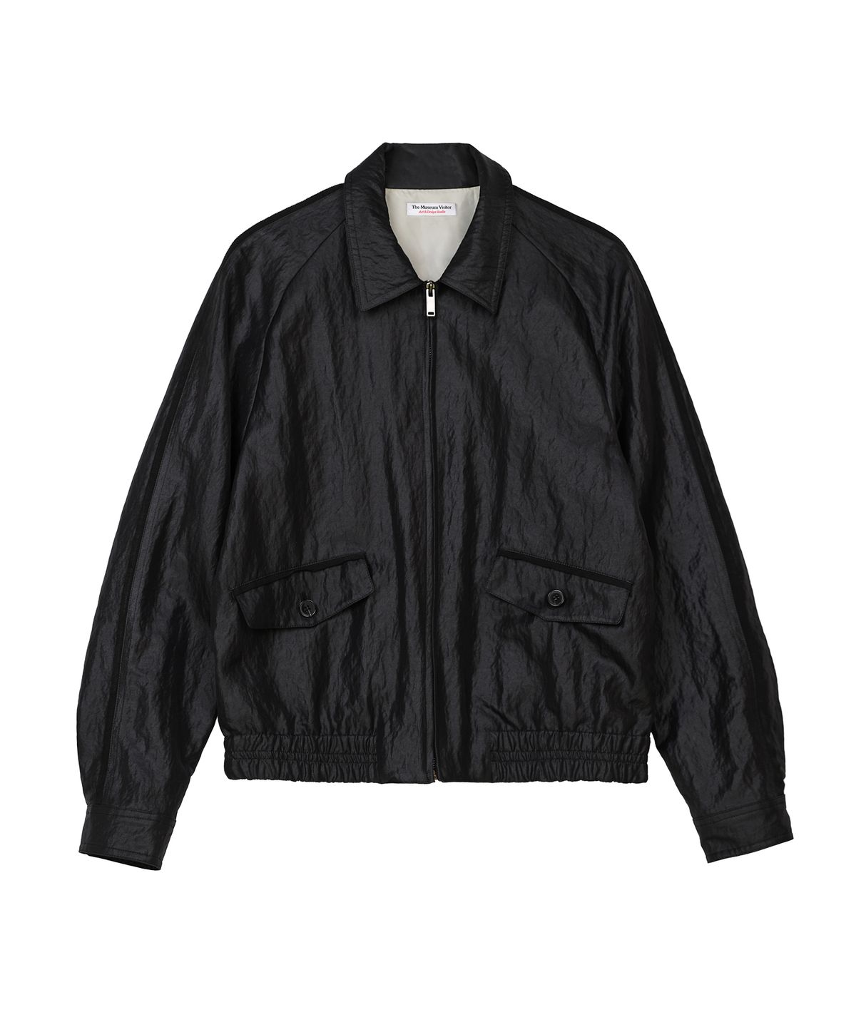 더뮤지엄비지터(THEMUSEUMVISITOR) SHIMMER TAPE BLOUSON JACKET (CHARCOAL)