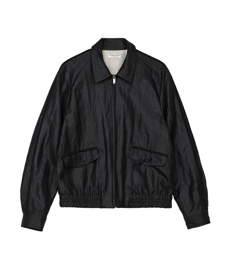 SHIMMER TAPE BLOUSON JACKET (CHARCOAL)