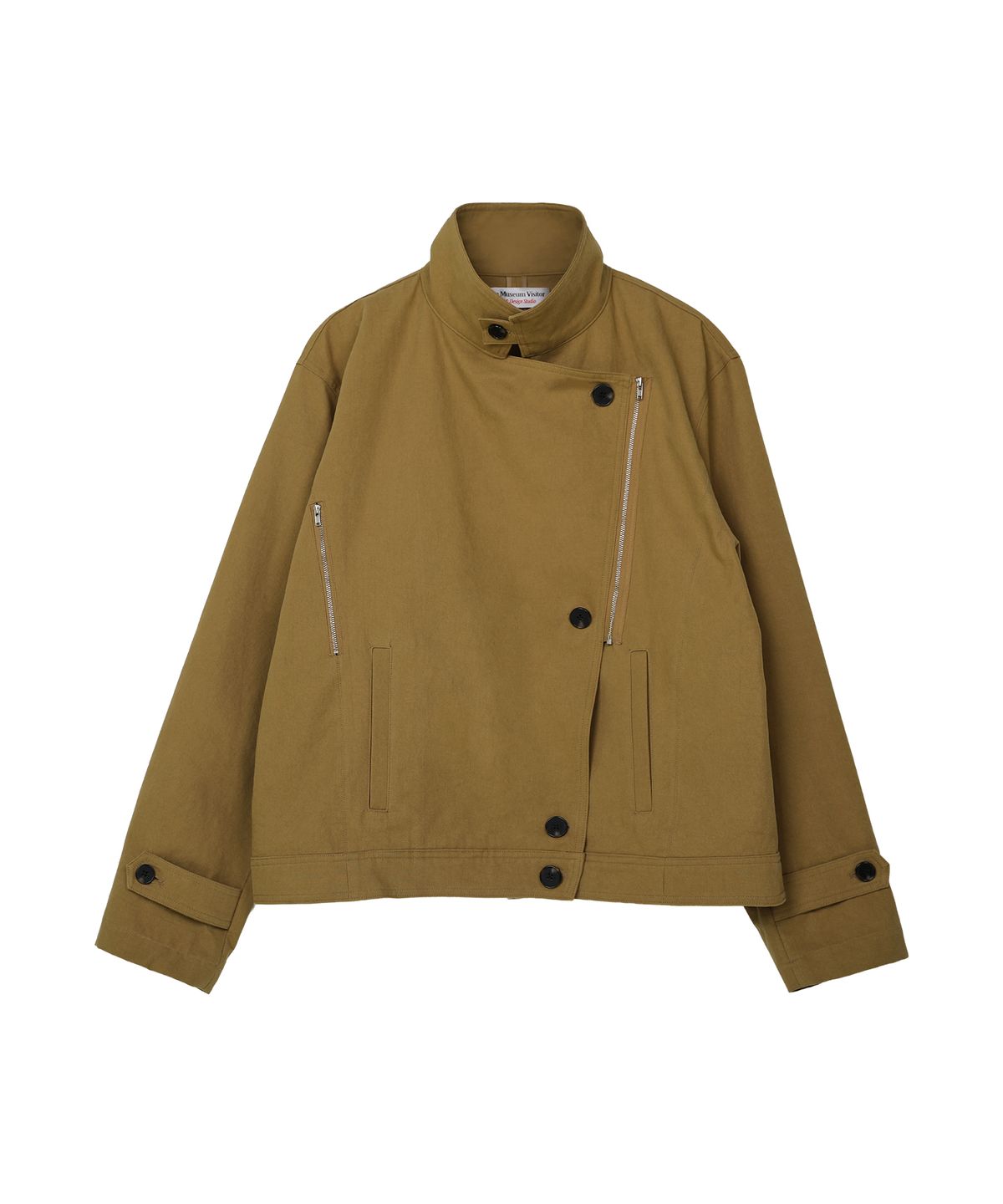 더뮤지엄비지터(THEMUSEUMVISITOR) MULTI - ZIP COTTON JACKET (BEIGE)