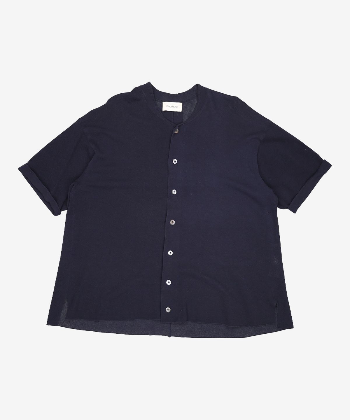 우마뭉(UMARMUNG) Fine cotton china collar shirts_Deep sea L