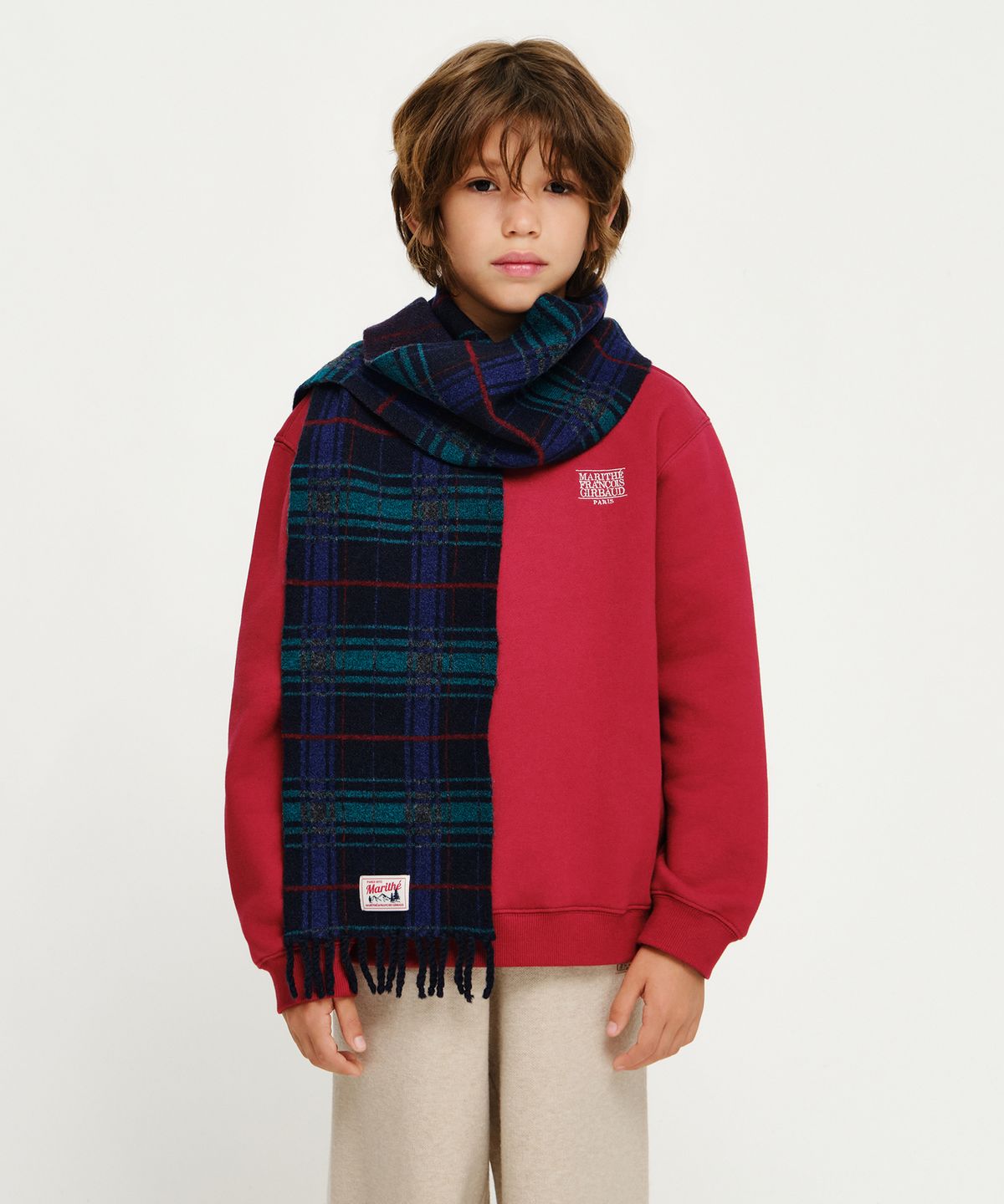 마리떼 키즈(MARITHÉ KIDS) KIDS CHECK MUFFLER navy