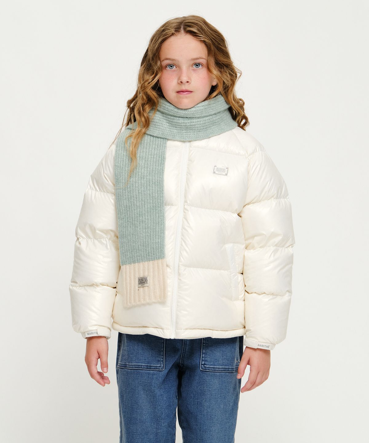 마리떼 키즈(MARITHÉ KIDS) KIDS CLASSIC LOGO KNIT MUFFLER mint
