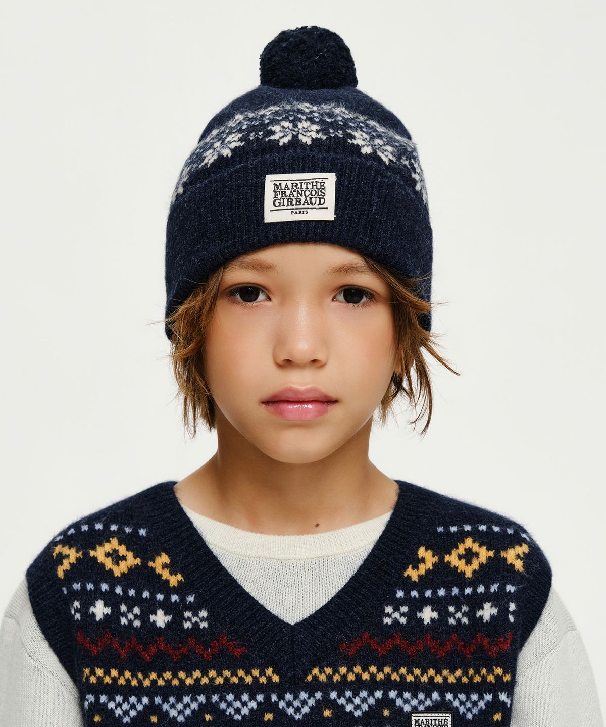 마리떼 키즈(MARITHÉ KIDS) KIDS NORDIC JACQUARD BEANIE navy