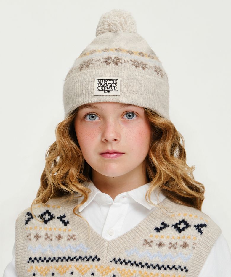 KIDS NORDIC JACQUARD BEANIE oatmeal