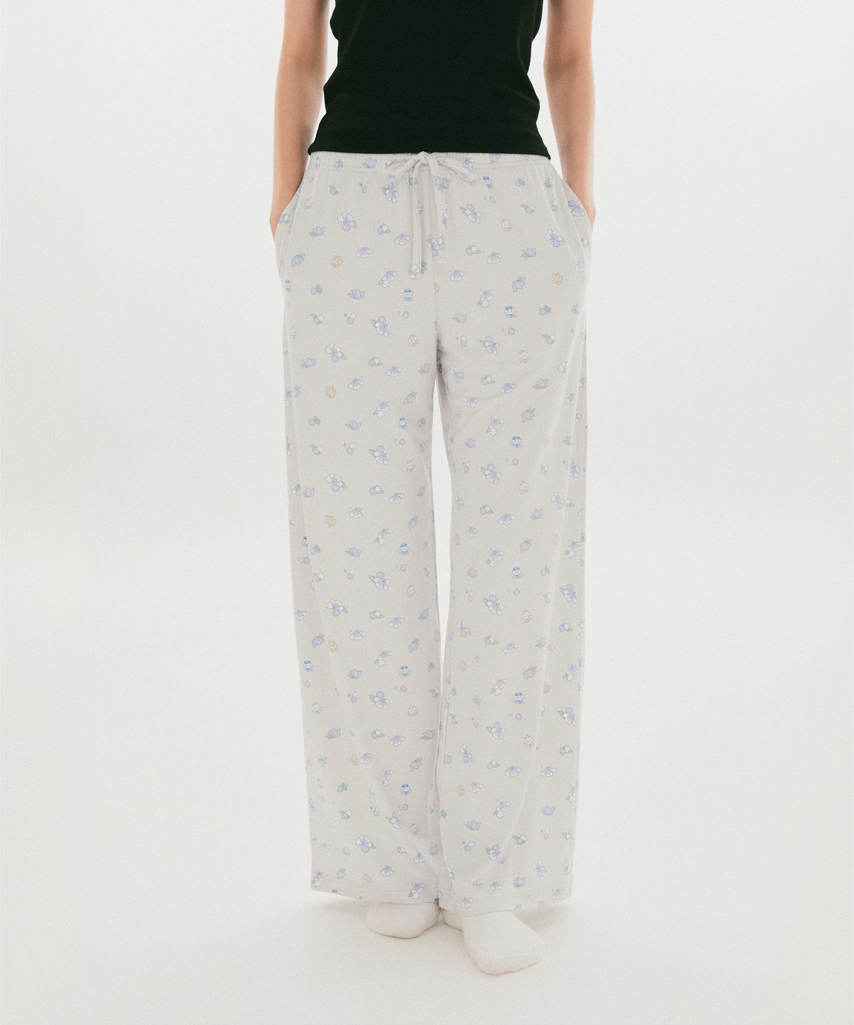 스파오(SPAO) [먼작귀] 페어리 피치스판 잠옷바지(Gray)_SPPPG4TU03