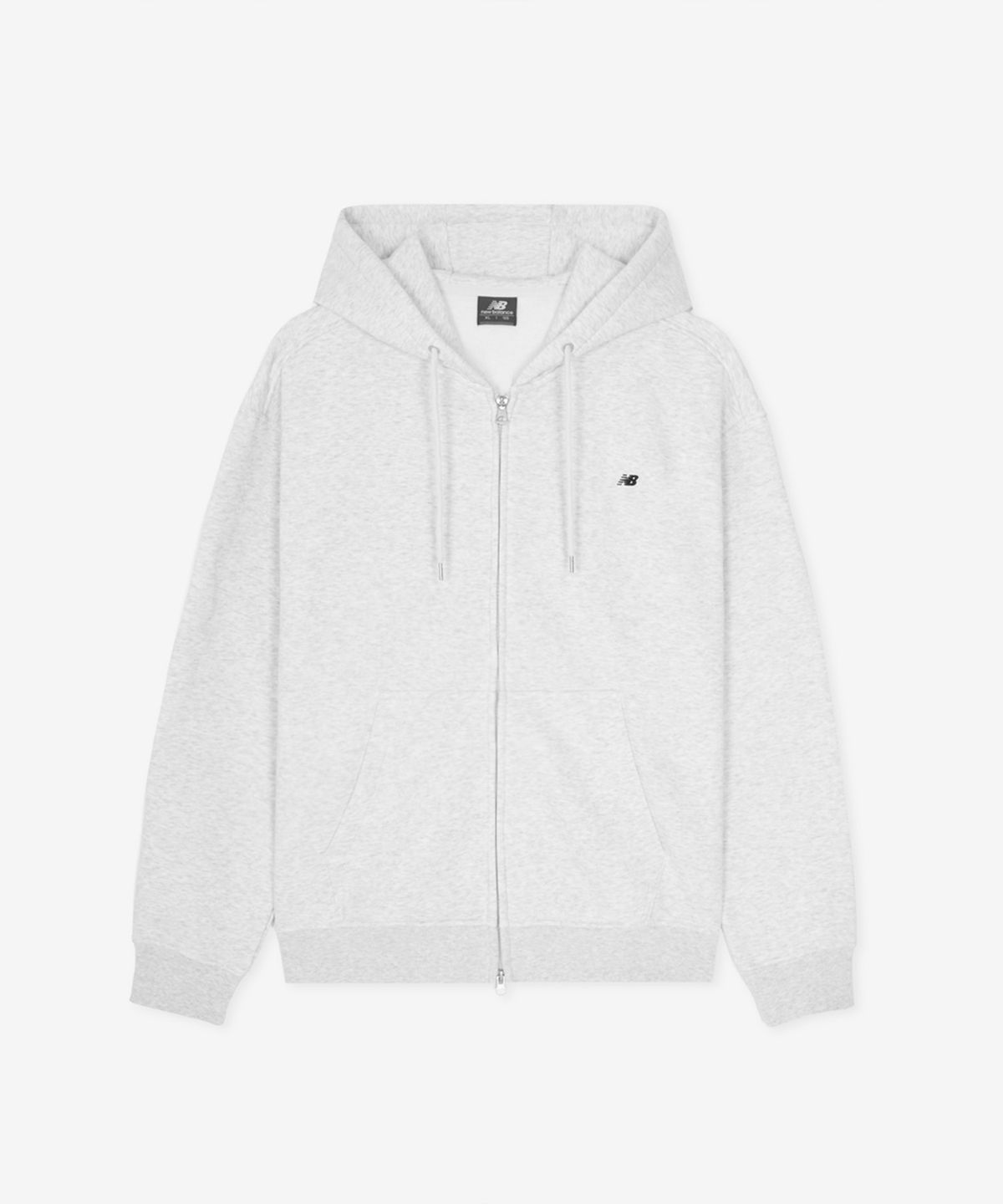 뉴발란스(NEW BALANCE) NBMDG41003 / UNI 에센셜 클래식 기모 후드집업 (L/GRAY)
