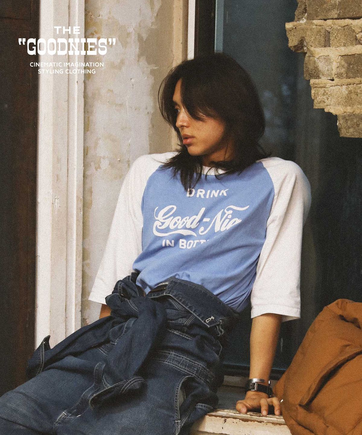 굿니스(GOODNIES) DRINK Good Nies. 3/4 Sleeve Raglan T-Shirt