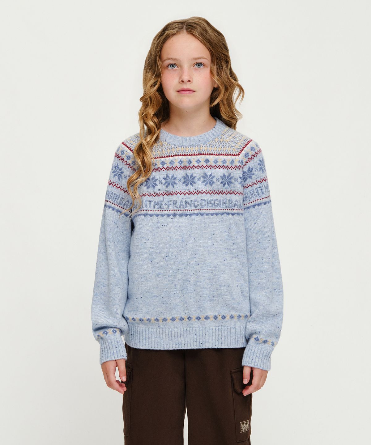 마리떼 키즈(MARITHÉ KIDS) KIDS NORDIC KNIT PULLOVER blue