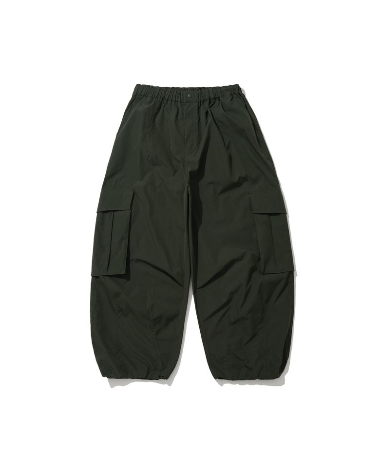 Ripstop Snap Cargo Balloon Pants - Khaki