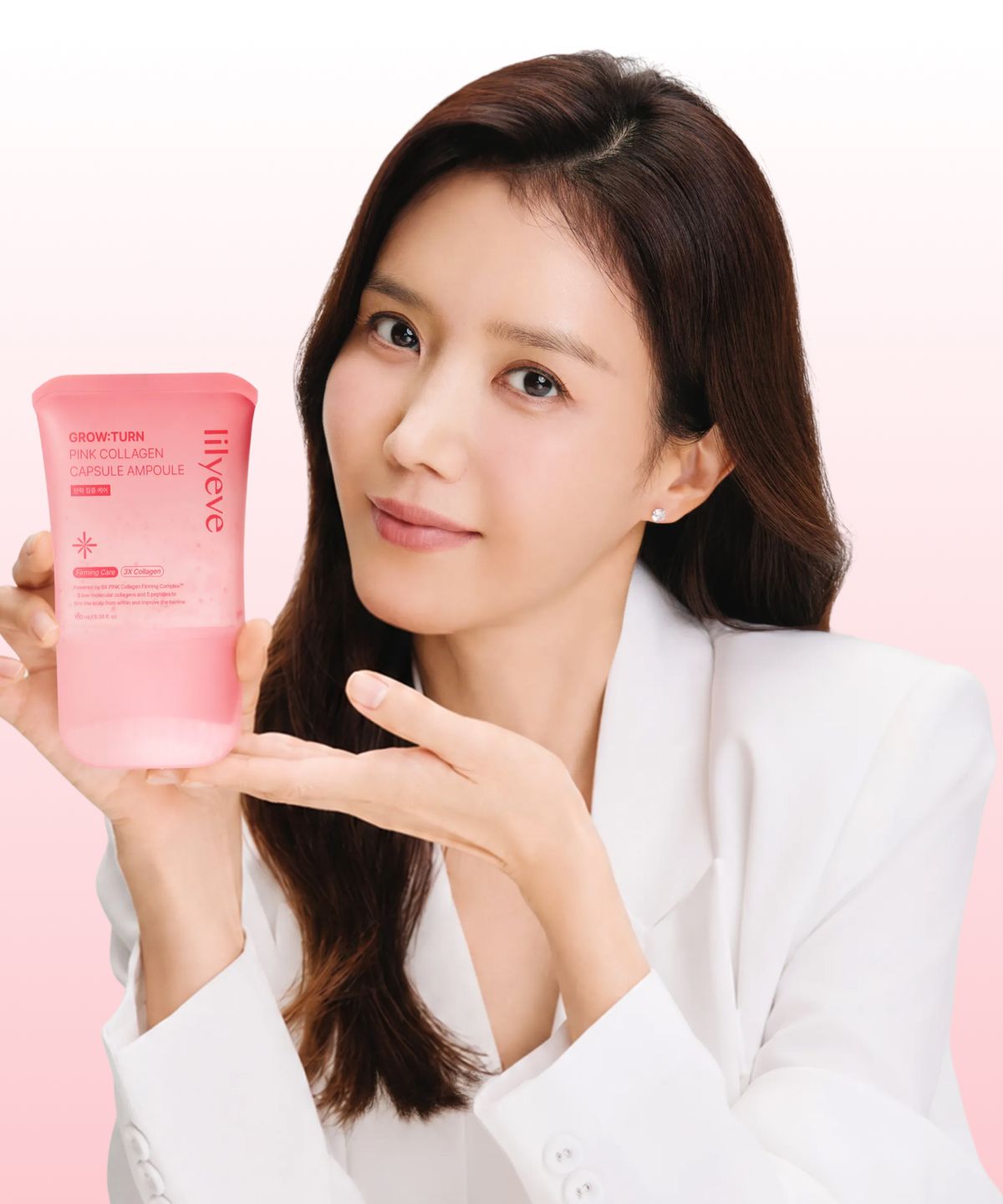 릴리이브(LILYEVE) 그로우턴 핑크 콜라겐 캡슐 브러쉬 앰플 100ml 1개