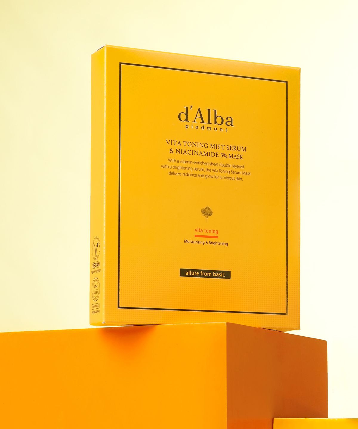 달바(D'ALBA) 비타 토닝 미스트 세럼 앤 나이아신아마이드 5퍼센트 마스크 4매입