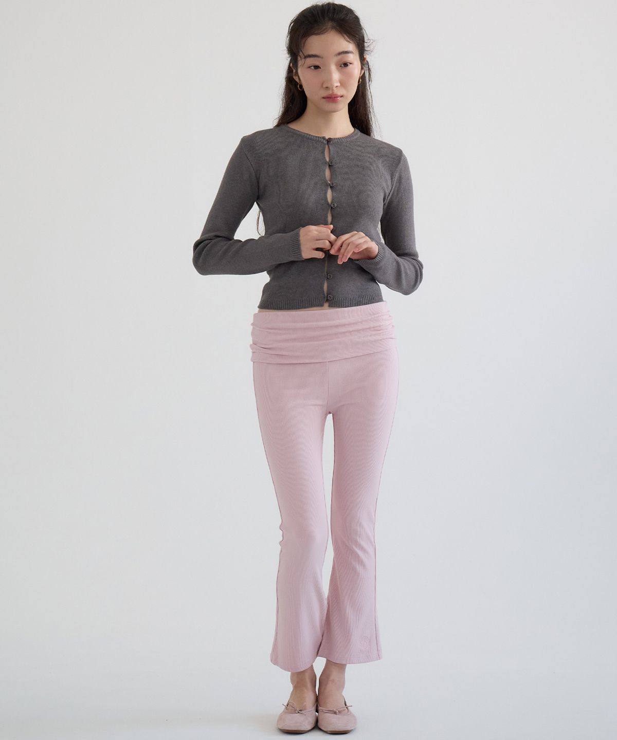살롱 드 욘(SALON DE YOHN) Relax Bootcut Pants_Pink