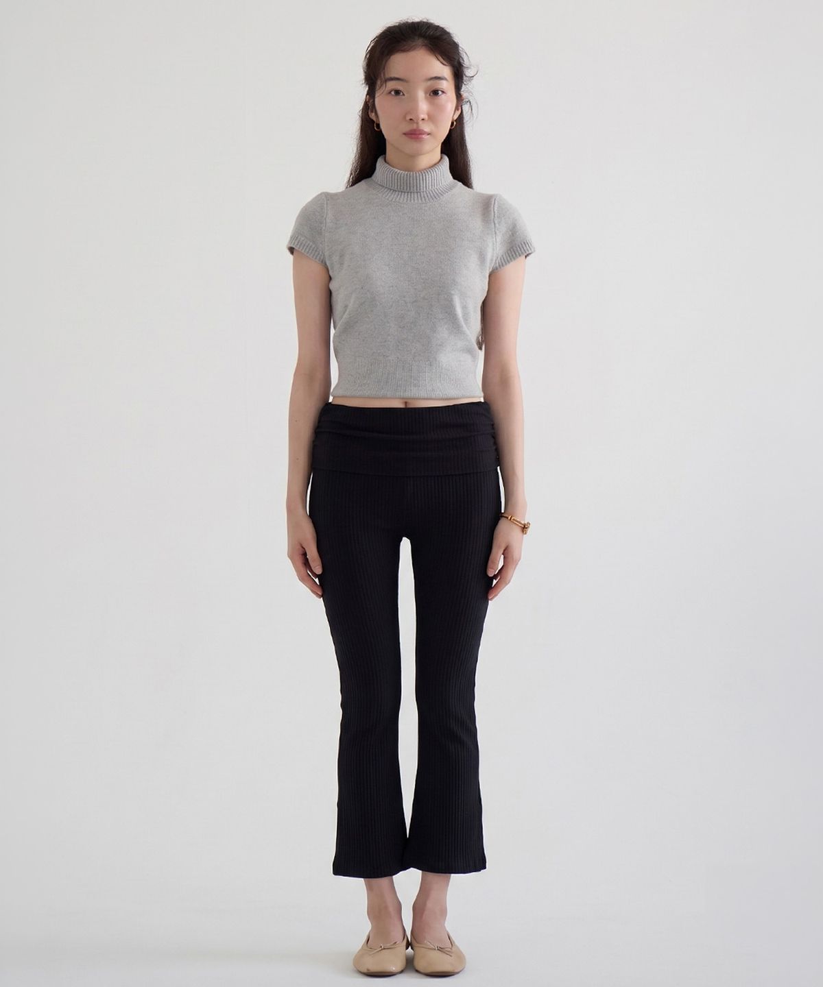 살롱 드 욘(SALON DE YOHN) Relax Bootcut Pants_Black