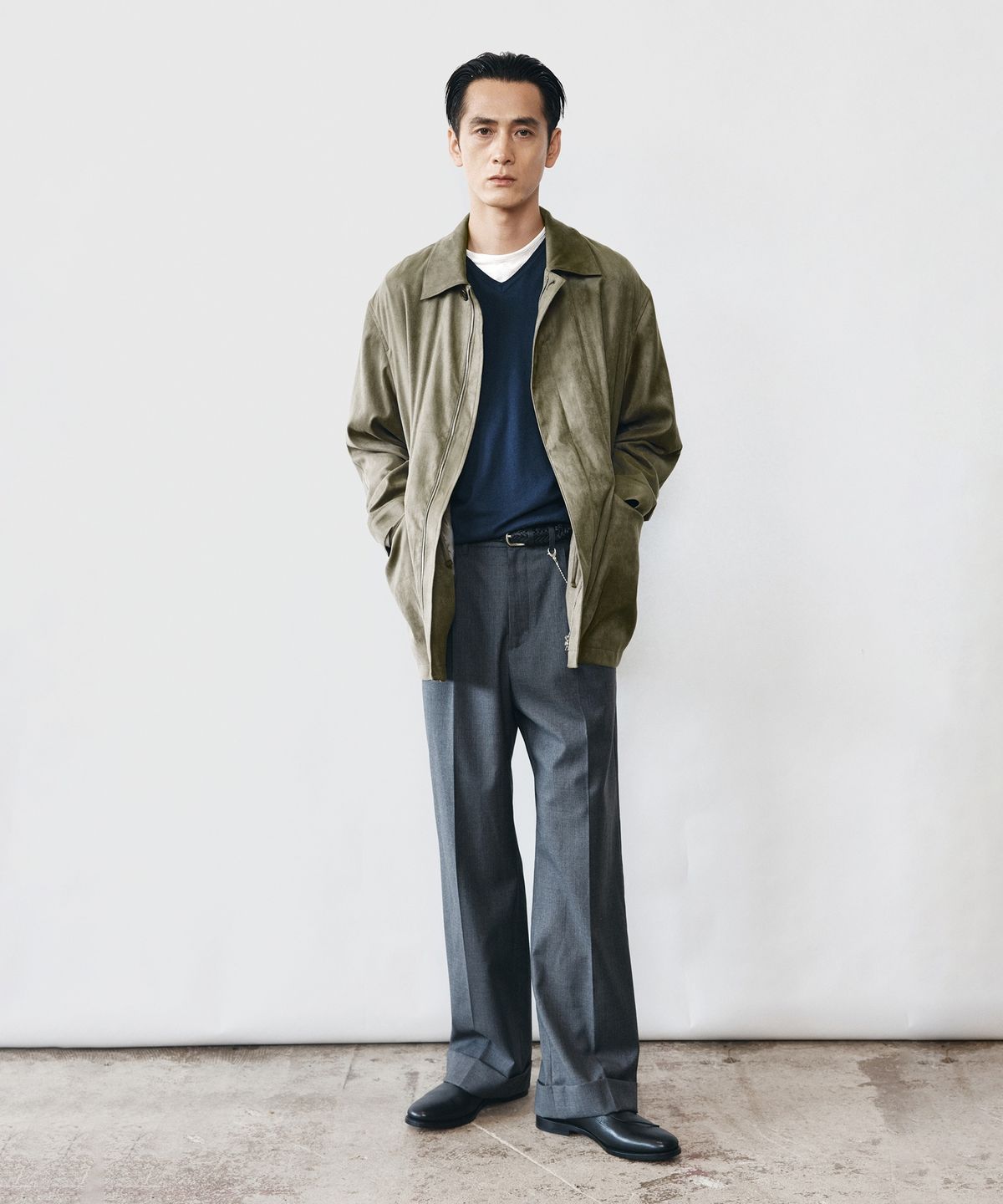유스(YOUTH) Faux Suede Jacket - Moss