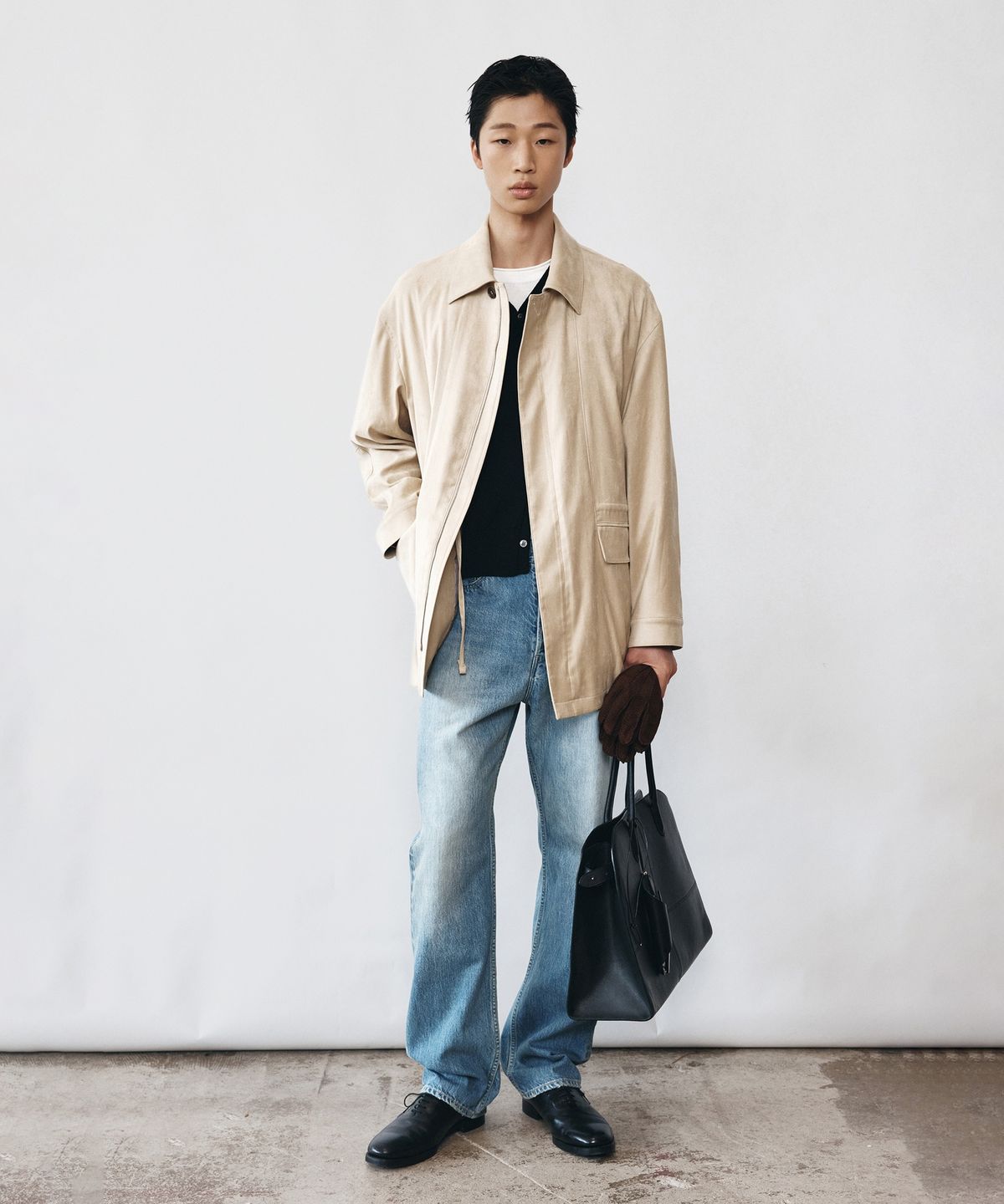 유스(YOUTH) Faux Suede Jacket - Begie