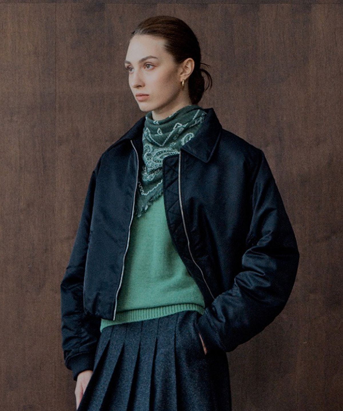 바니스뉴욕(BARNEYS NEWYORK) 26FW 봄버 점퍼 블랙