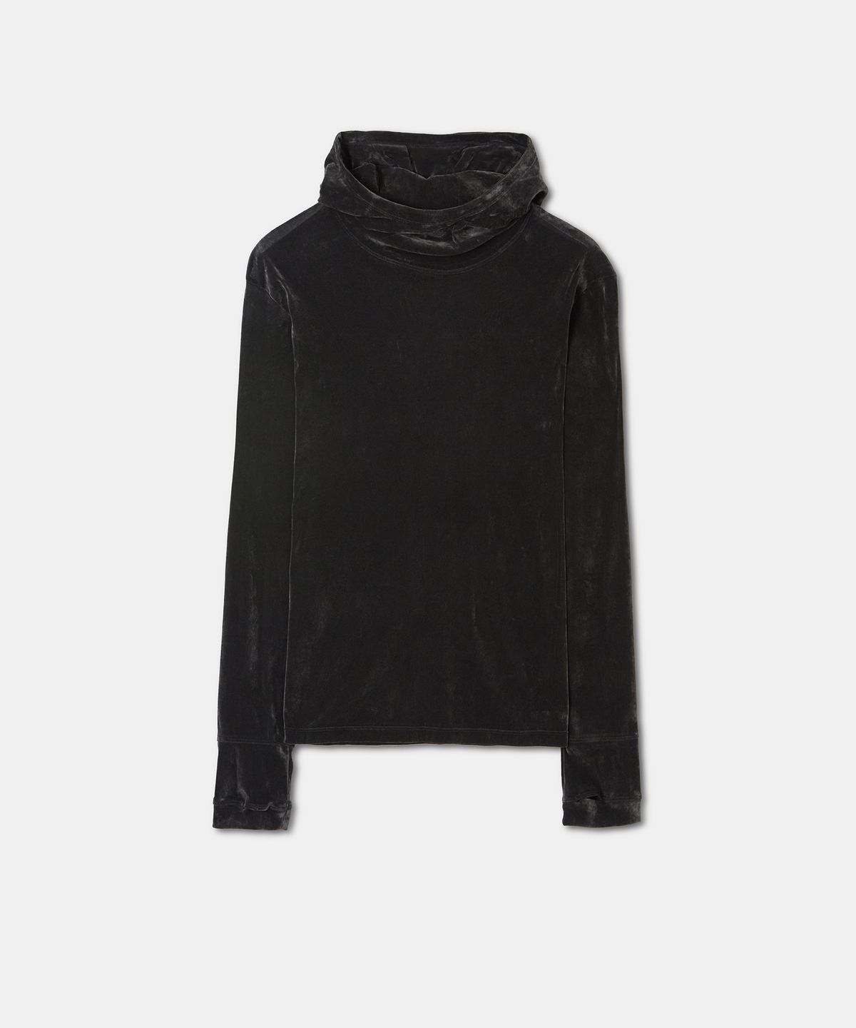 라벨아카이브(LABELARCHIVE) W Sian high-wrap hoodie dusk coal
